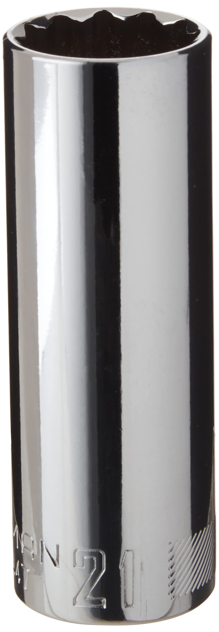 Deep Socket, Metric, 1/2-Inch Drive, 21mm, 12-Point (CMMT44447)