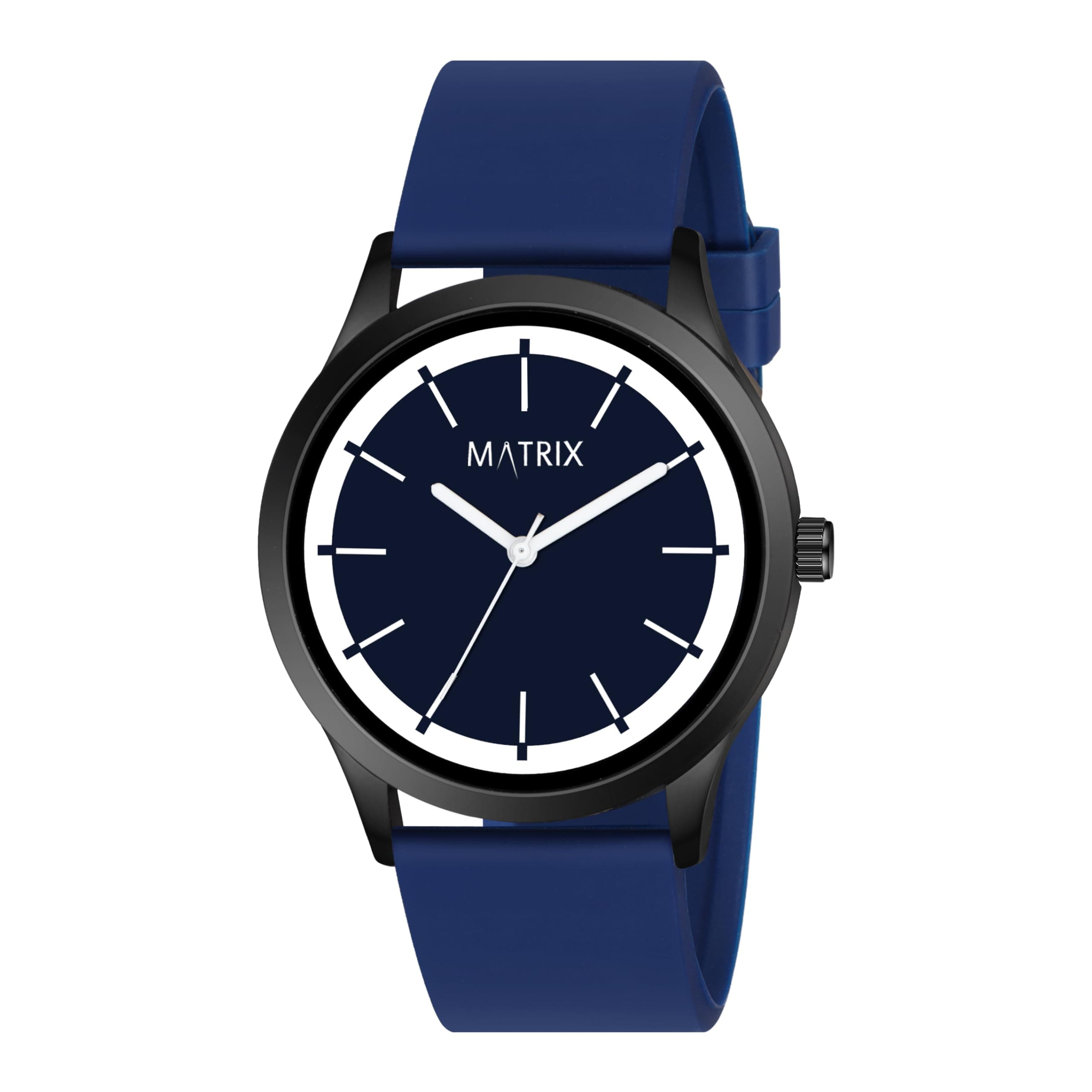 Matrix Minimalist Dual Colour Dial with Softest Silicone Strap Analog Wrist Watch for Men & Boys