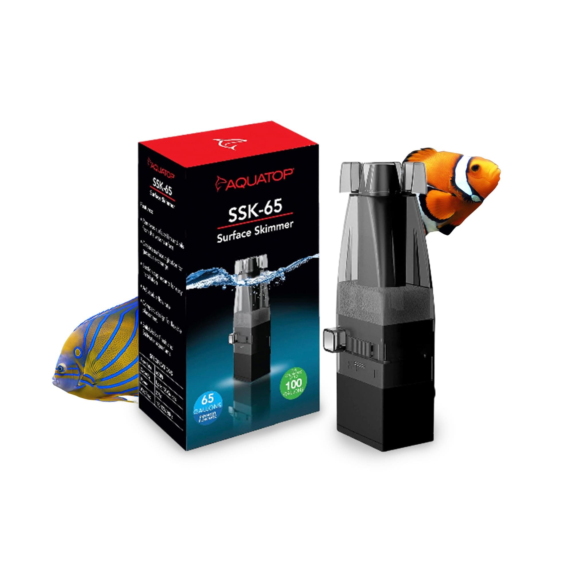 Aquatop Aquarium Surface Skimmer – 65 GPH Flow Rate – Efficient Waste Removal – Ideal for Tanks Up to 100 Gallons – Ideal for Freshwater & Saltwater Compatible