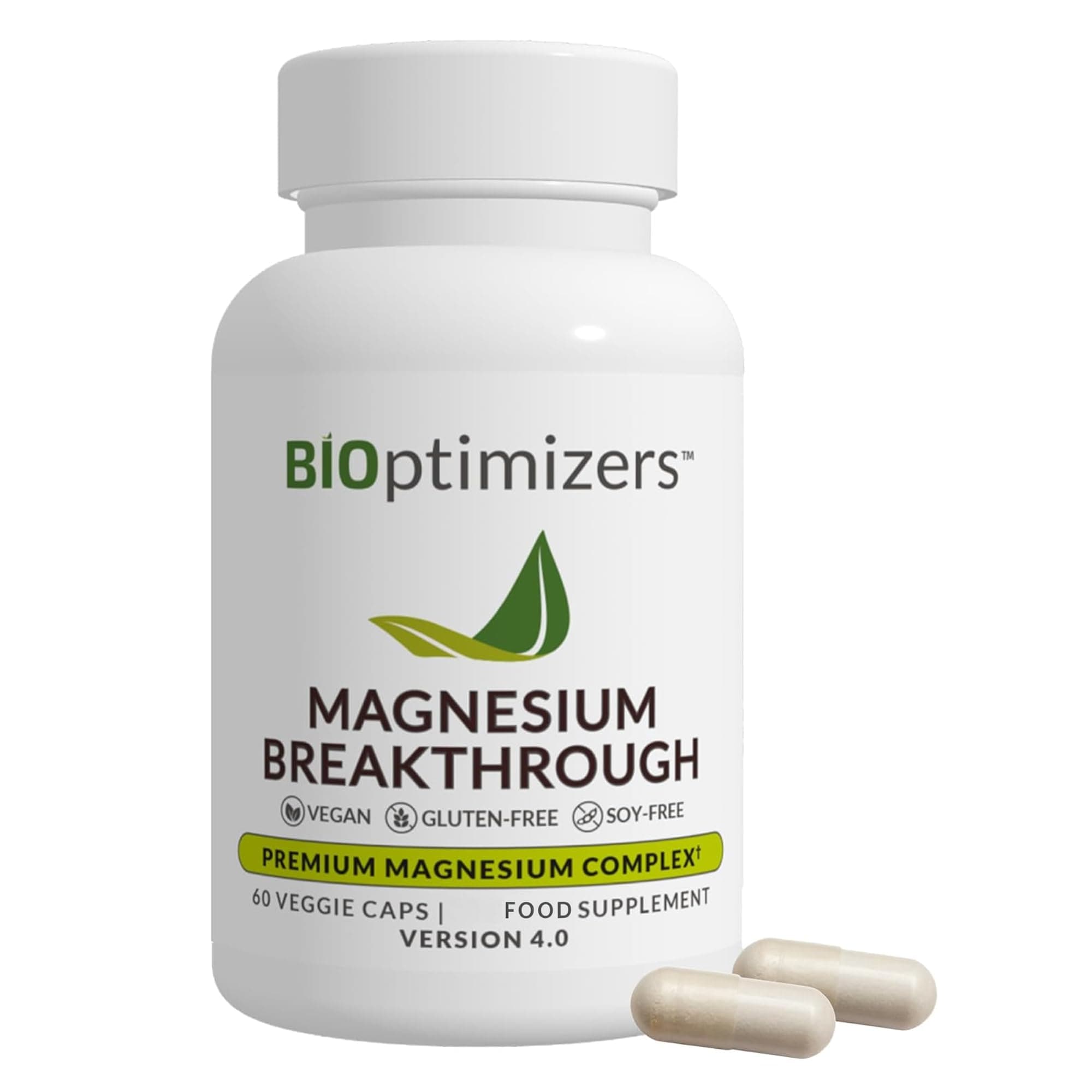 Magnesium Breakthrough Supplement 4.0 - Has 7 Forms of Magnesium Like Bisglycinate, Malate, Citrate, and More - Natural Sleep Aid - Brain Supplement - 60 Capsules