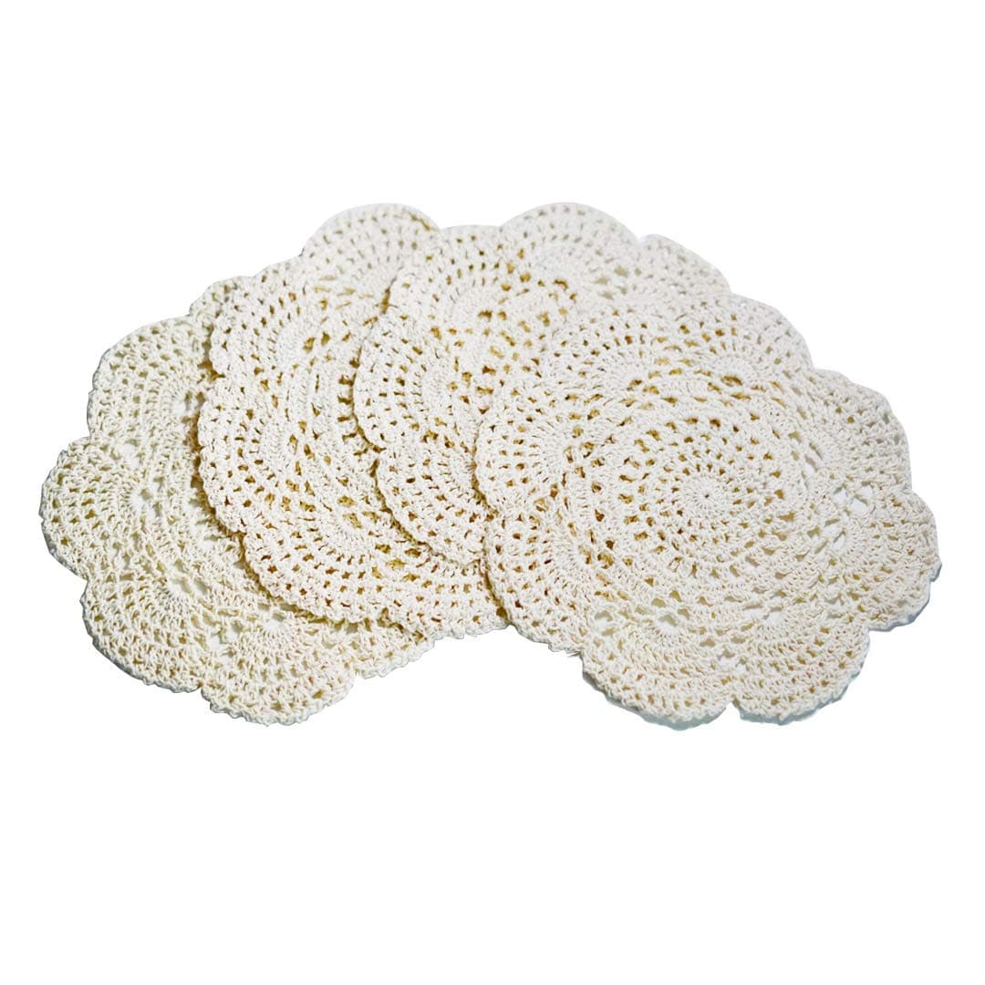 8 Inch Beige Doilies
