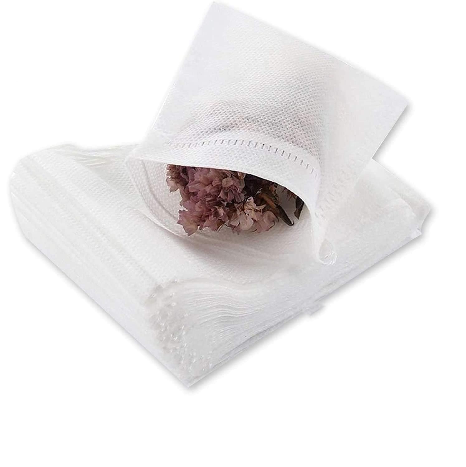 400 Pcs Disposable Tea Bags For Loose Leaf Tea, Empty With Drawstring, Natural Filter (3.54 X 2.75 Inch)