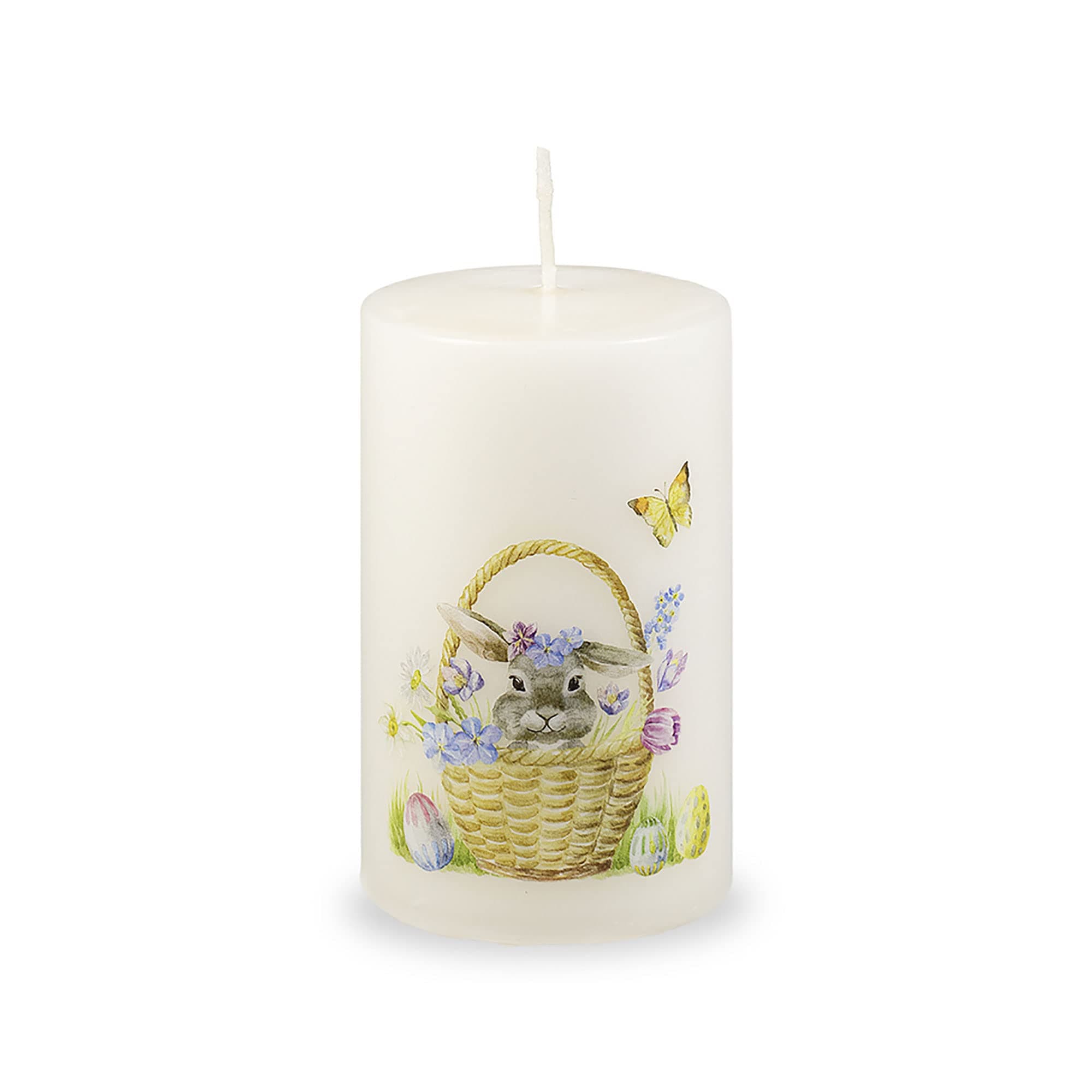 UniparEaster Bunny Candle in Wicker Basket
