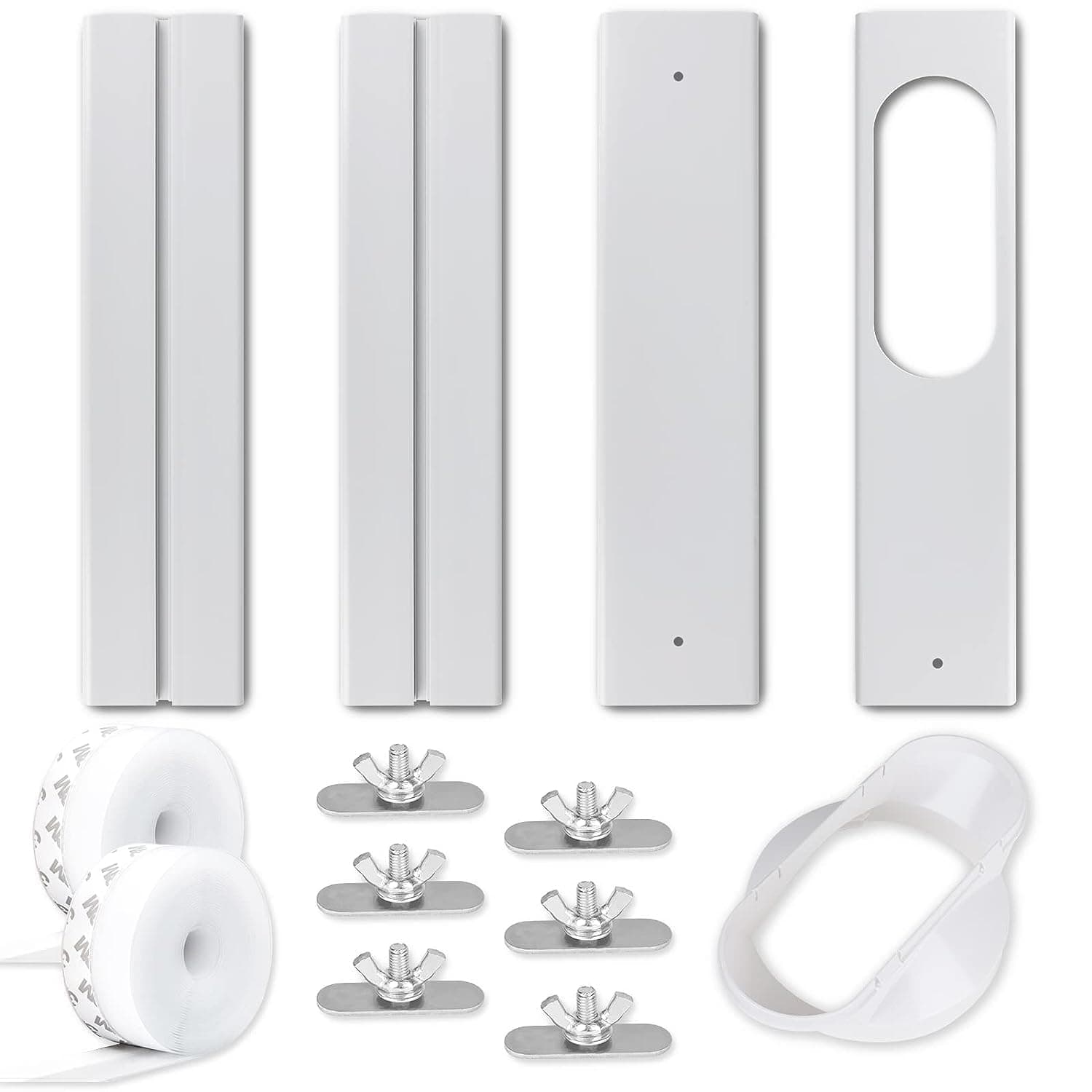 MAKINGTEC Portable Air Conditioner Window Kit with 2 3m Seals, Universal Portable Air Window Vent Exhaust Hose, Mobile Air Conditioner Window Damper, AC Ventilation Kit (5.1"/13cm)