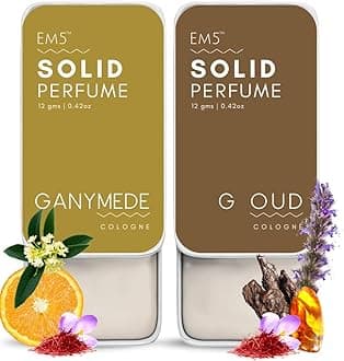 EM5™ Pack of 2 | Ganymede & G Oud Fragrance Solid Perfume | Travel & Pocket Friendly Perfume | Non-Greasy Cologne | Strong & Lasting | Gift Pack for Him & Her
