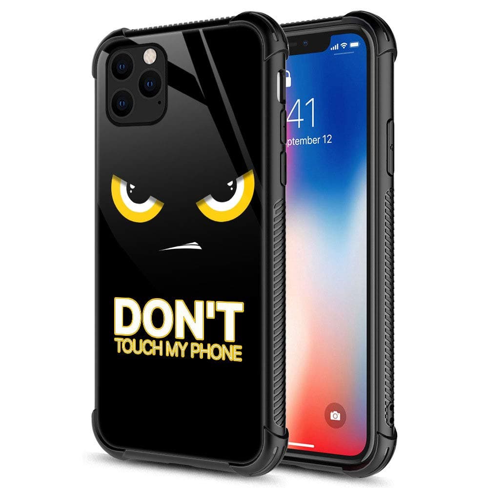 CARLOCA iPhone 11 Case,Angry Don't Touch My Phone iPhone 11 Cases for Men Boys,Graphic Design Shockproof Anti-Scratch Case iPhone 11 Dont Touch