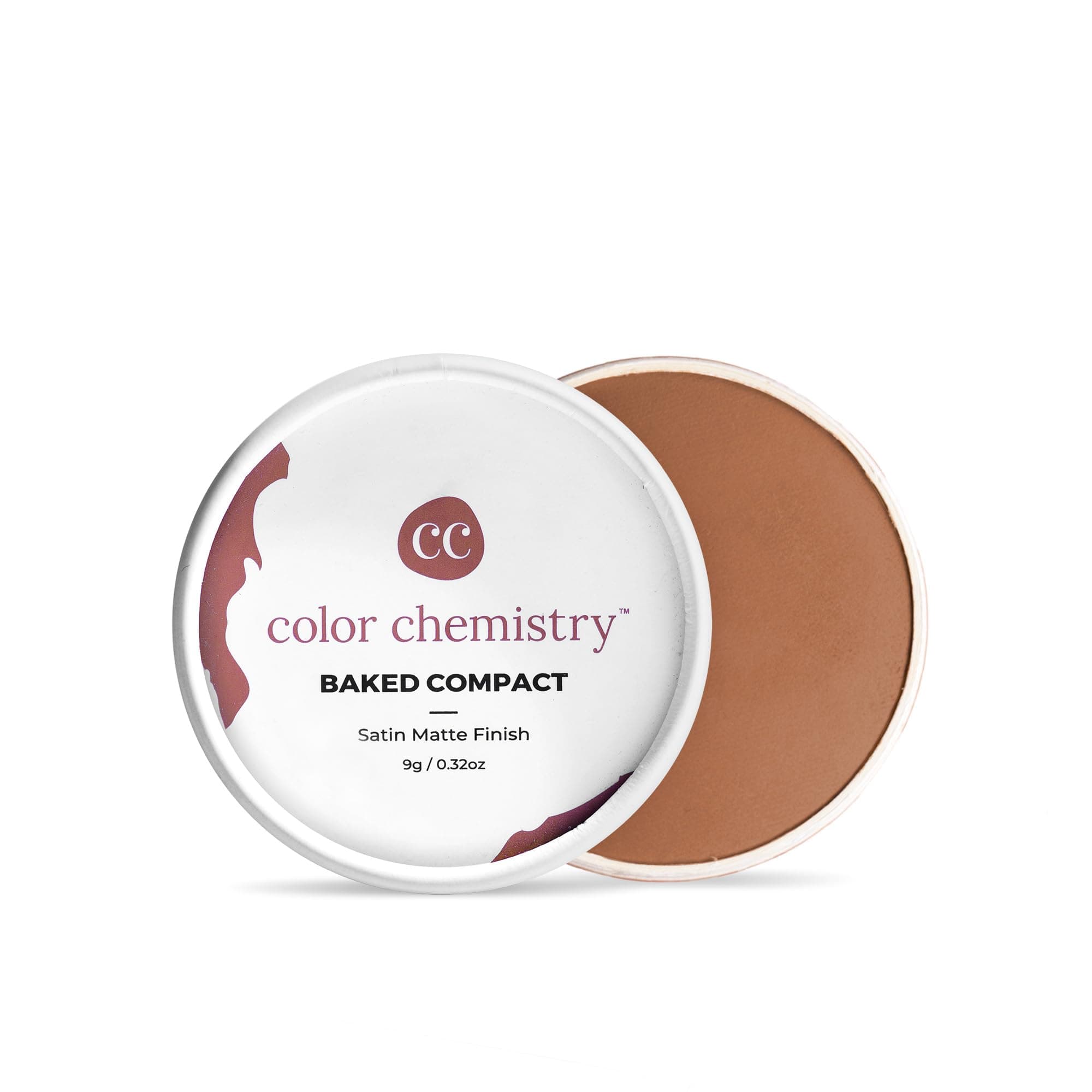 Baked Compact, Wood BC06, 9 g | Oil Control, Mattifying Baked Compact Powder | Certified Organic, Light-weight, Travel-friendly