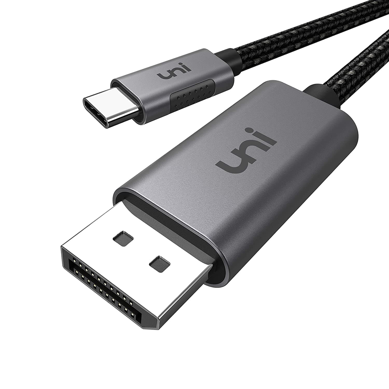 uni USB C to DisplayPort Cable (4K@60Hz), Thunderbolt 3 to DisplayPort Cable for MacBook Pro 2017/2016, Dell XPS 15/13, iMac, Surface Book 2, Pixelbook, Galaxy Book and More - Gray, 6FT/1.8mNot HDMI