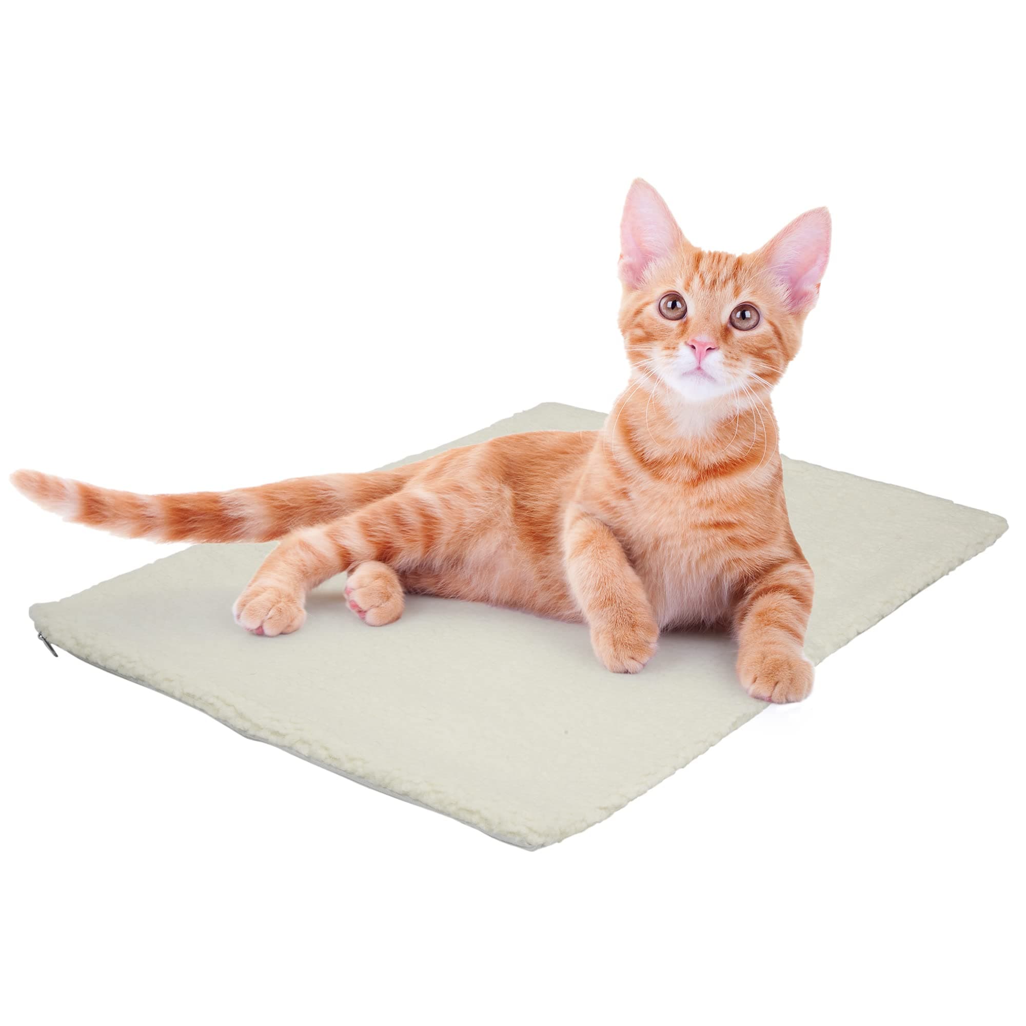 Fur & Bone Heated Cat Bed | Self-Heating Cat Mat with Removable Cover | Self-Warming Thermal Pad | Pet Blanket for Indoor Cats