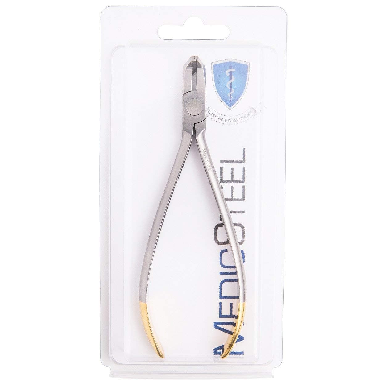 Universal Cut & Hold Distal End Cutter with TC Inserts - Premium LONG HANDLE Orthodontic Pliers - Dental Wire Cutters Hold Braces Premium Stainless Steel - 6 inch (15 cm)