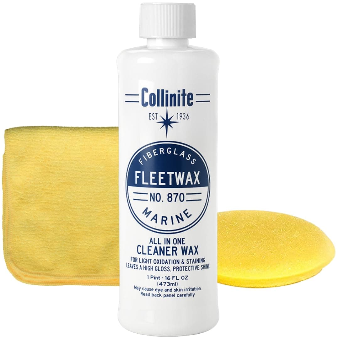 Collinite 870 Liquid Fleetwax Microfiber Towel and Applicator Combo