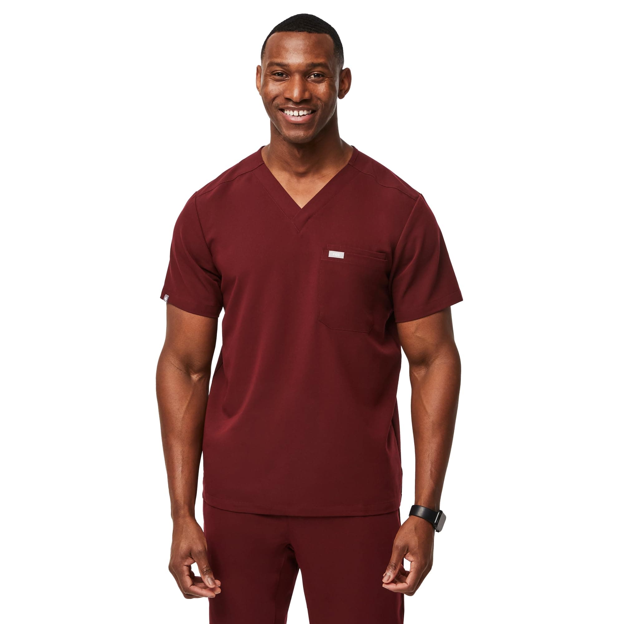 FIGS Leon Two-Pocket Scrub Top for Men – Tailored Fit, Super Soft Stretch, Anti-Wrinkle Medical Scrub Top