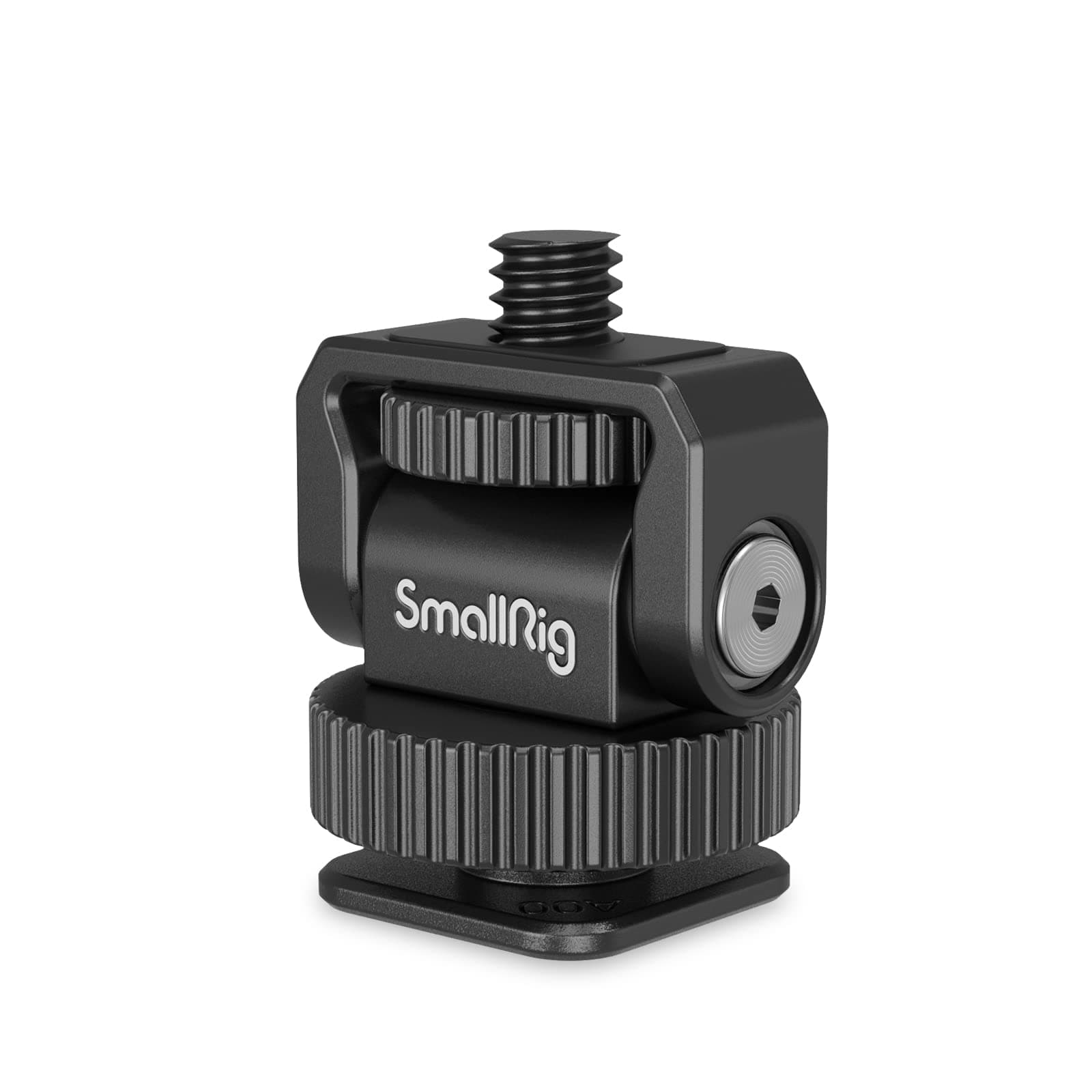SMALLRIG Tilting Mount with Cold Shoe Adapter Univeral Cold Shoe to 1/4"-20 Screw Adapter, Works for Camera, Cage, Light and Microphone - 3577