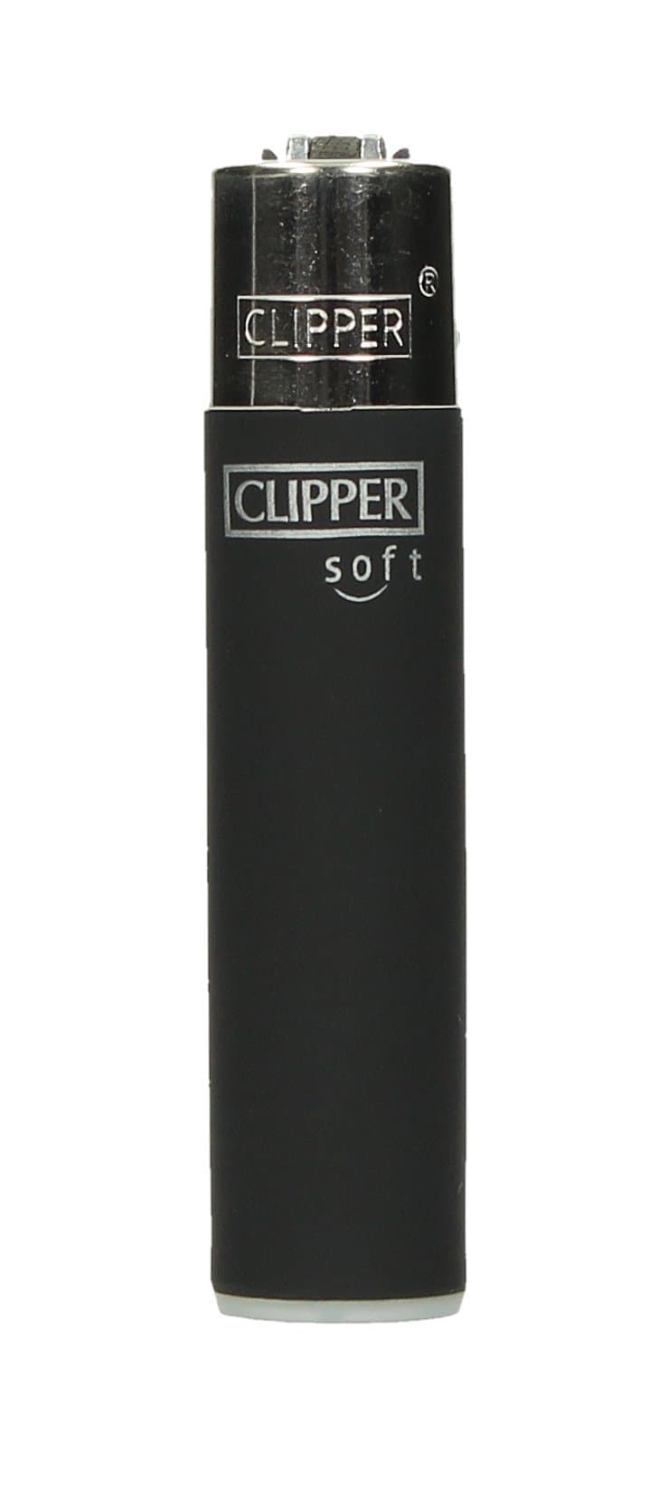 Clipper Black Soft Touch Lighter and Durable, Refillable, Child Lock, 1 Piece