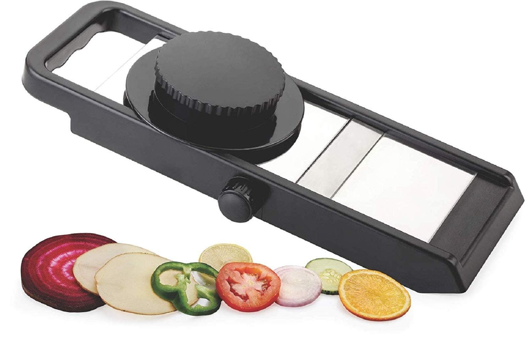 Adjustable Plastic Slicer, 1-Piece, Black/Silver