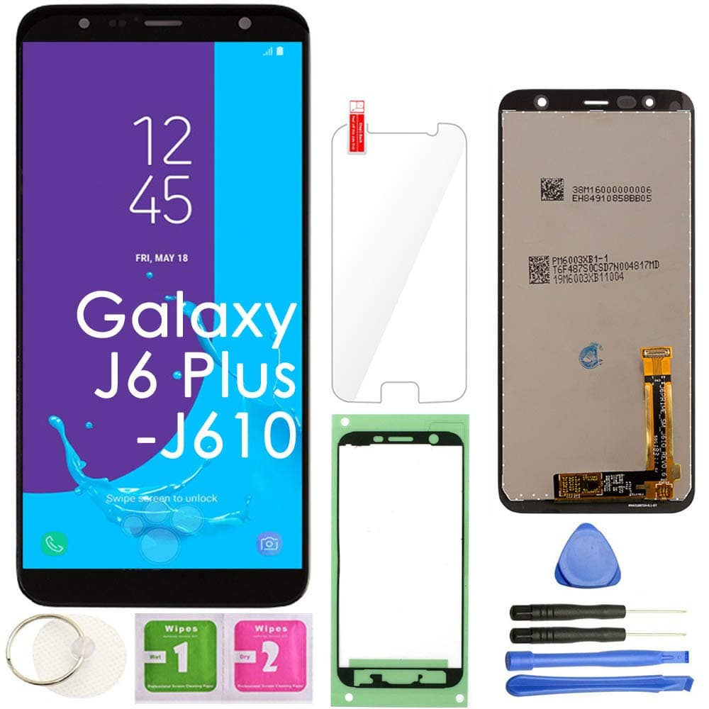 J6 Plus LCD Screen Replacement Touch Display Digitizer Assembly (Black) for Samsung Galaxy J6+ 2018 / J6 Plus SM-J610 J610G/DS J610F J610FN 6.0 inch Assembly