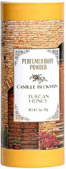 Tuscan Honey Scented Talc-Free Body Powder, Perfumed Dusting Powder, Camille Beckman, 3 Ounce