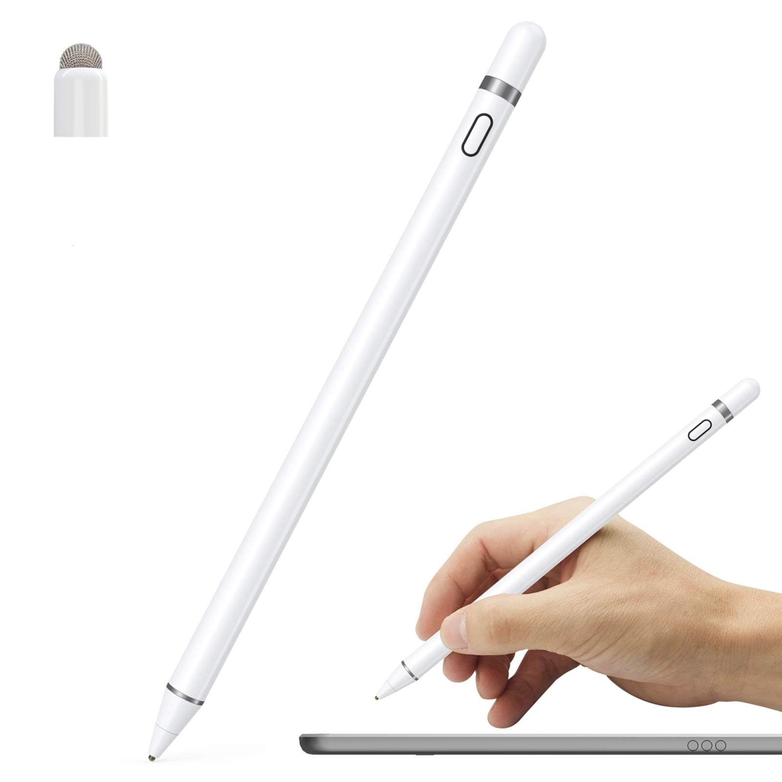 Active Stylus Pen for iOS & Android Touch Screen Pencil for iPad Dual Touch Rechargeable Stylus for iPad/iPad Pro/Air/Mini/iPhone/Cell Phones/Samsung/Tablets Drawing & Writing