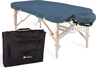 Premium Portable Massage Table Package SPIRIT - Spa-Level Comfort, Deluxe Cushioning incl. Flex-Rest Face Cradle & Strata Face Pillow, Carry Case (30/32” x 73”) - Made in USA