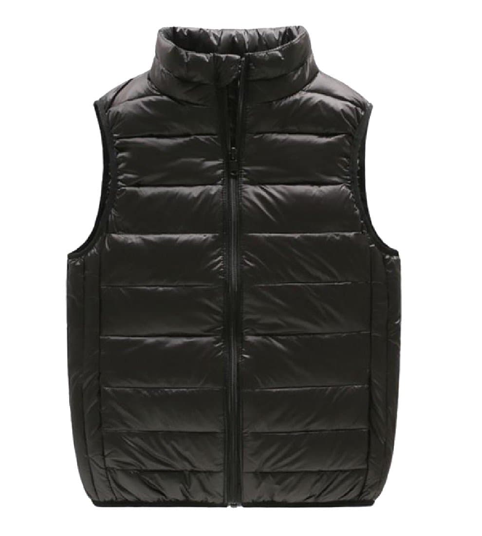 Aprilley Boys Zip Winter Warm Snowsuit Light Solid Vest Coats Jacket Black 150cm