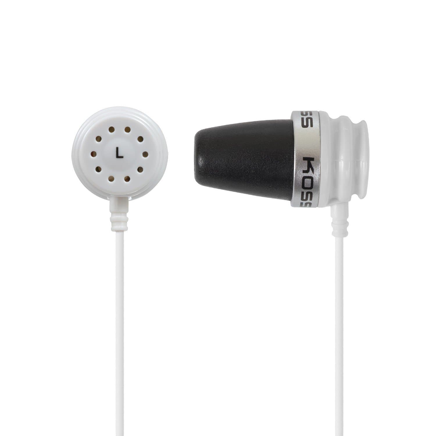 Koss SparkPlug In-Ear Audio Headphones - White