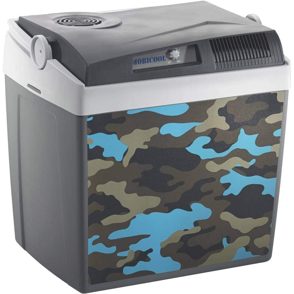Mobicool K26 AC/DC Thermo-Electric Cool Box, Camo Grey/Blue