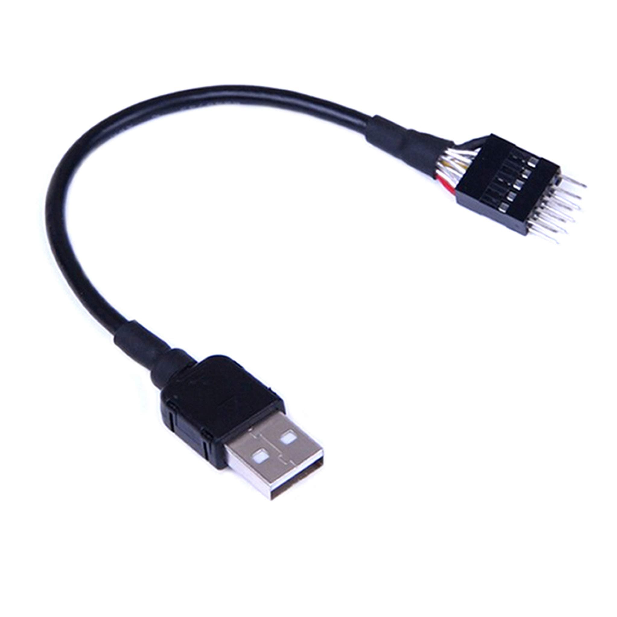 daier 9-Pin USB Motherboard Male Header to Single USB 2.0 Type A Male Cable 7.8inch