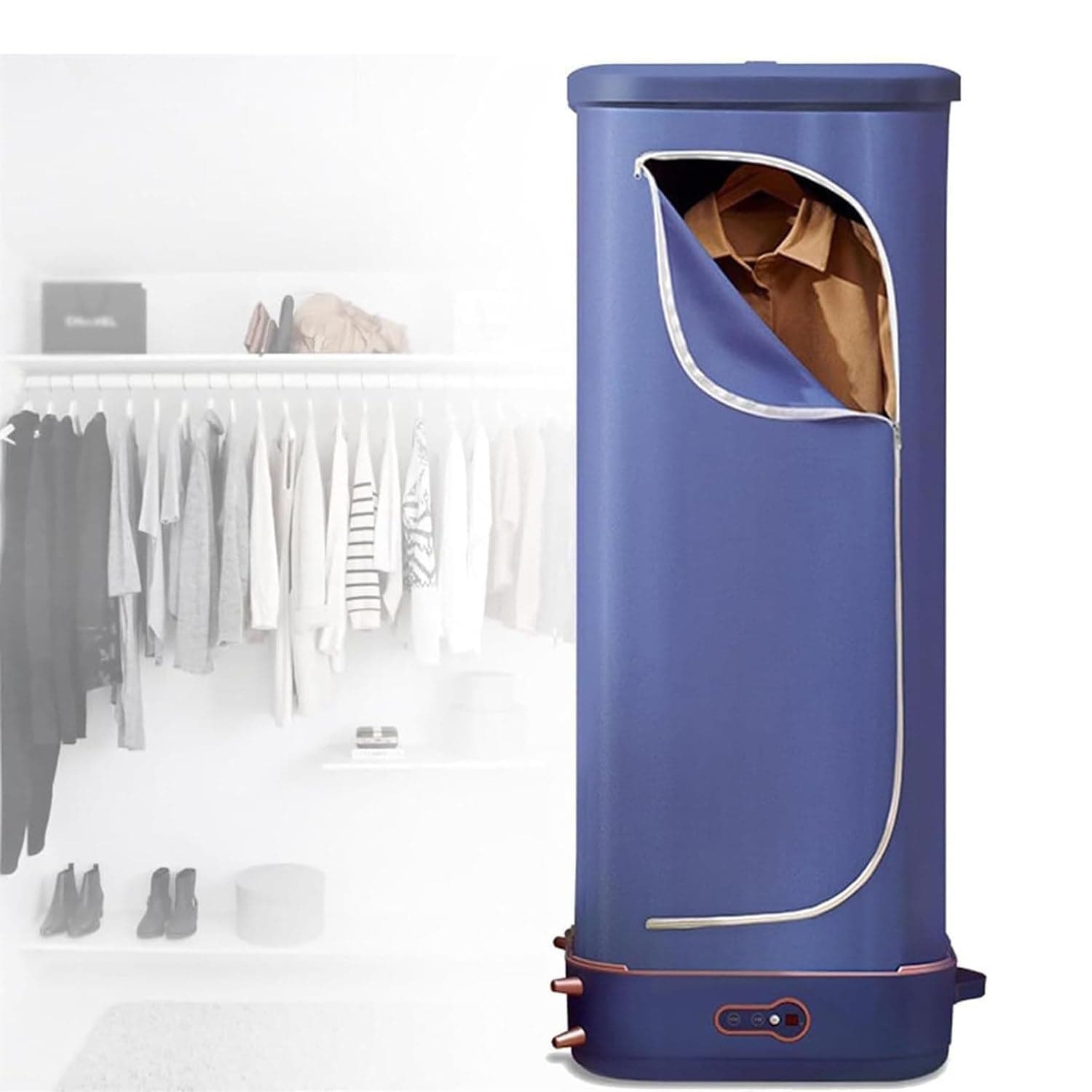 Automatic Clothes Steamer 800W Automatic Folding Clothes Dryer, Portable Dryer Steam Press Ironing Machine, 180Min Intelligent Timing Drying, For Home, Apartment, School Purple