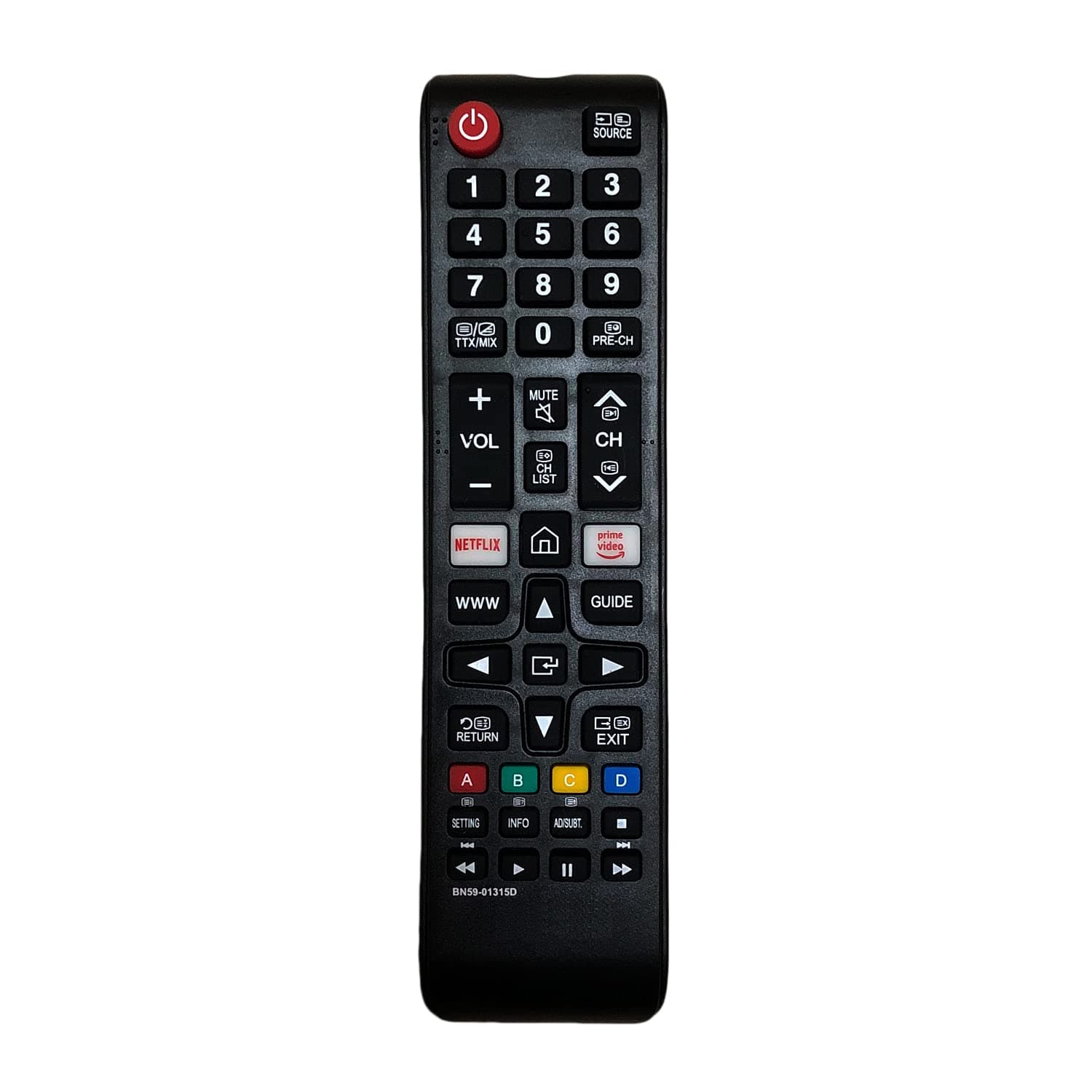 LOHAYA Remote Compatible for Samsung LED/LCD Remote Control Works with All Samsung LED/LCD TV Model No :- BN59-01315D