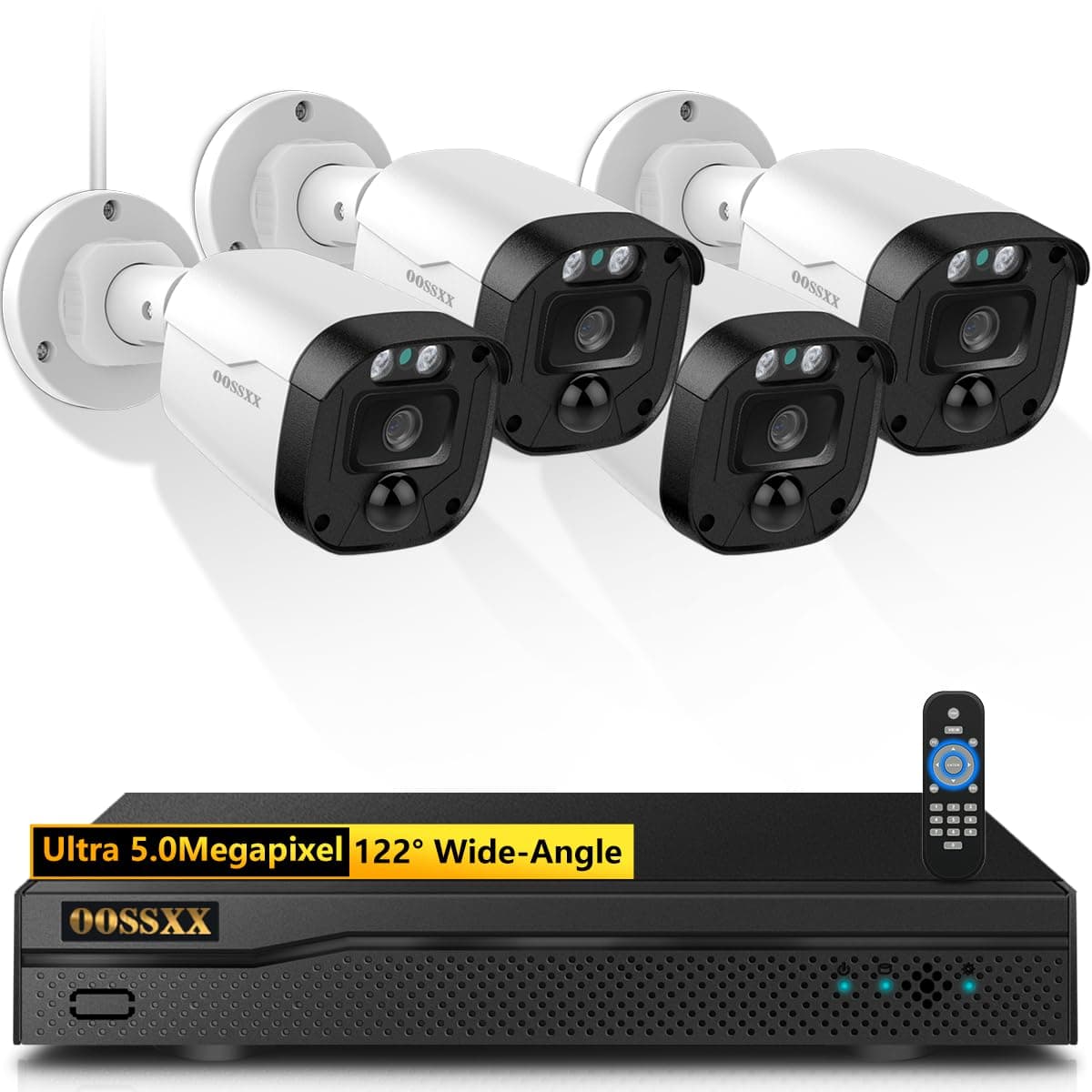 Full HD 5MP Definition Wired Security Camera System Outdoor Home Video Surveillance Cameras CCTV Camera Security System Outside Surveillance Video Indoor