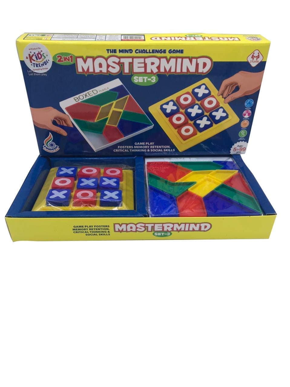 Mgc Ratna's 2 In 1 Mastermind Set-3, The Mind Challenging Game For Kids Pack Of Costume, Board Game