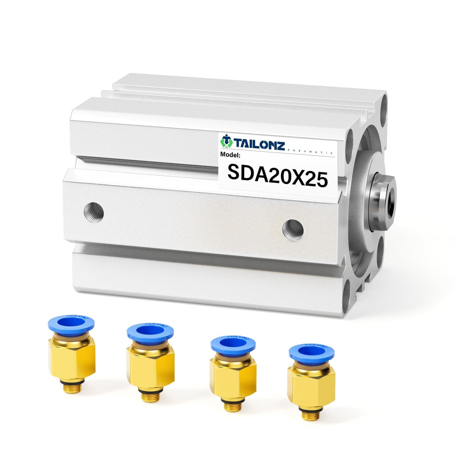 20mm Bore 25mm Stroke Pneumatic Small Thin Cylinder Aluminum Pneumatic Air Cylinder SDA20-25
