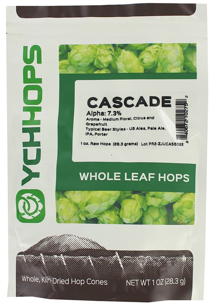 Cascade Hops, Whole Leaf, 1oz