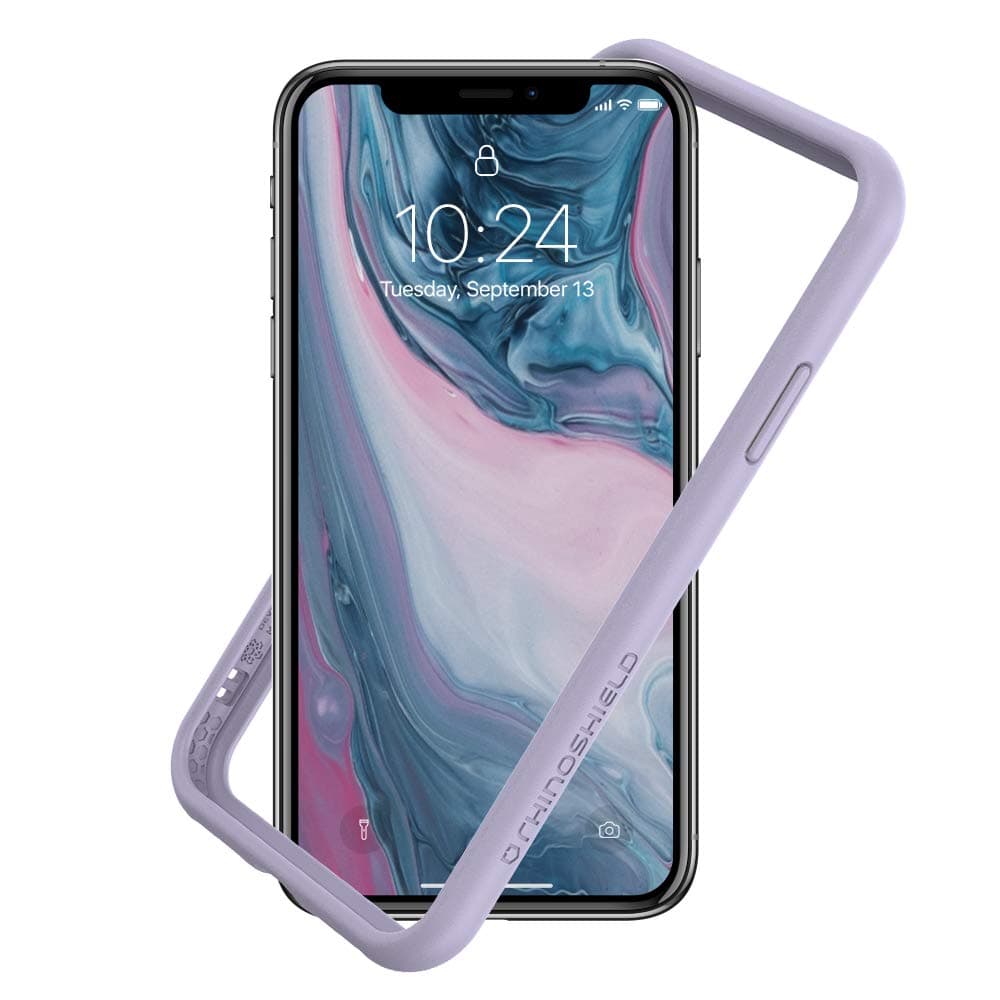 RHINOSHIELD Bumper Case compatible with [iPhone XS/iPhone X] | CrashGuard NX - Shock Absorbent Slim Design Protective Cover [3.5M / 11ft Drop Protection] - Lavender