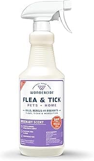 Flea, Tick & Mosquito Spray for Dogs, Cats, and Home - Flea and Tick Killer, Control, Prevention, Treatment - with Natural Essential Oils - Pet and Family Safe - Rosemary 32 oz