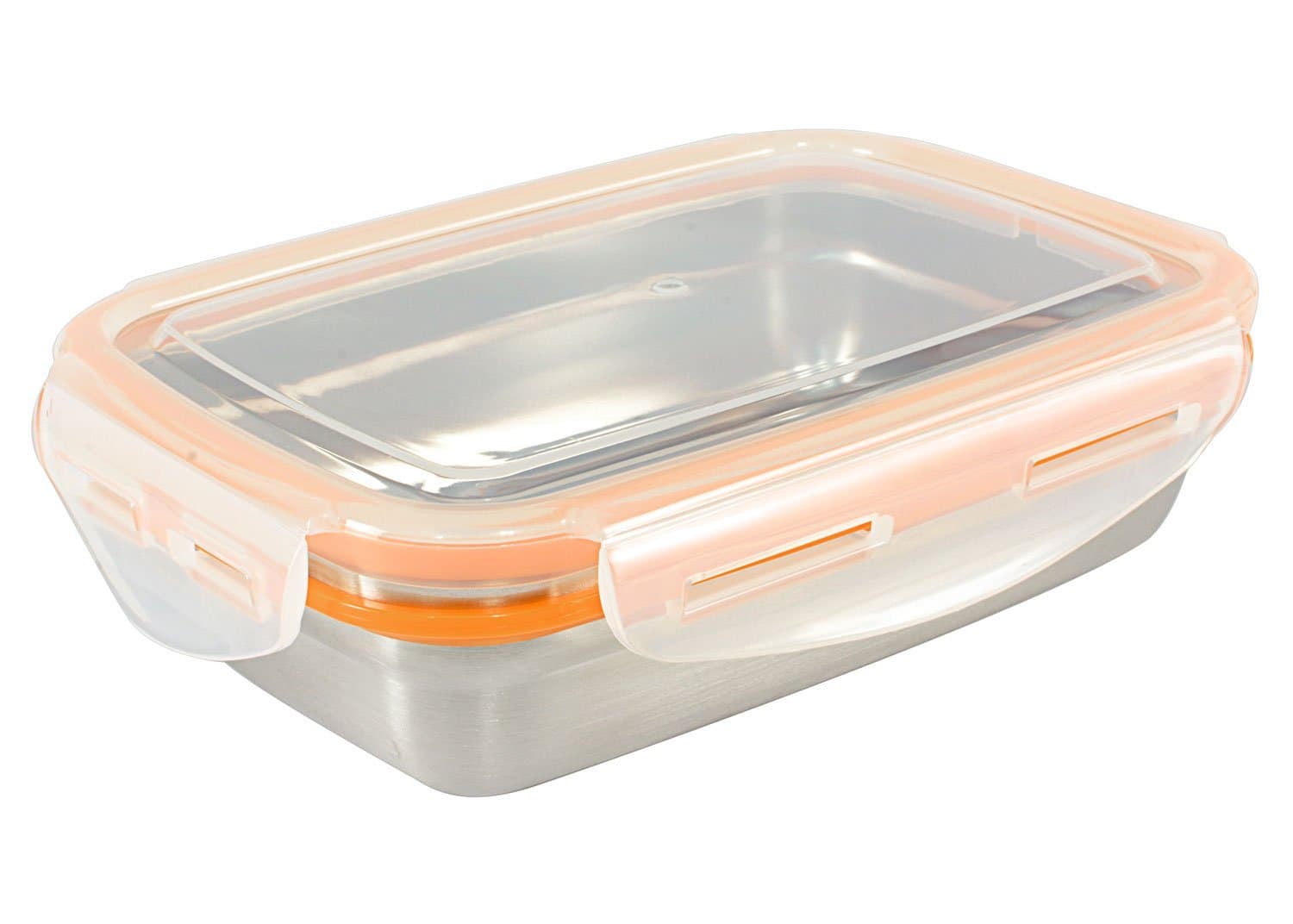 RECTANGLE Stainless Steel Food Container (Size: MEDIUM) - Perfect For Lunch (Leak Proof/Dishwasher Safe/Reusable/Food Safe/Metal/BPA Free)
