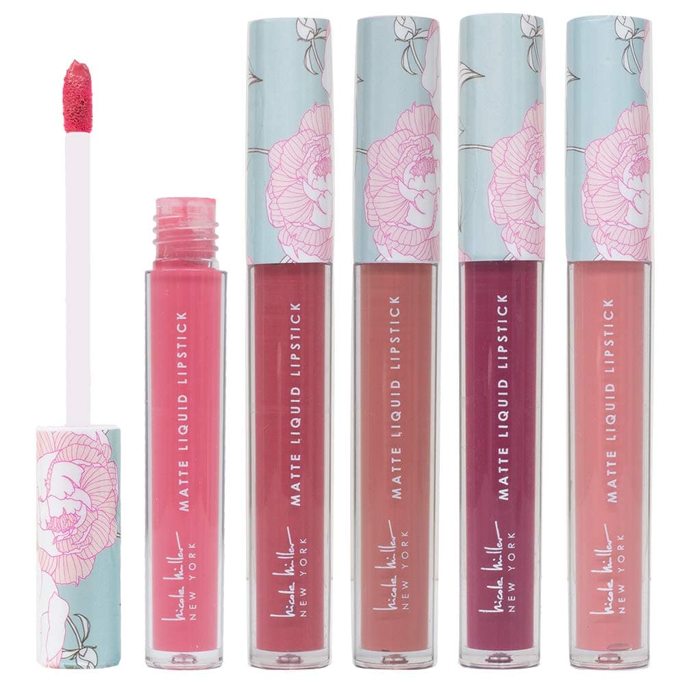 Nicole Miller 5 Pack Matte Liquid Lipstick Collection