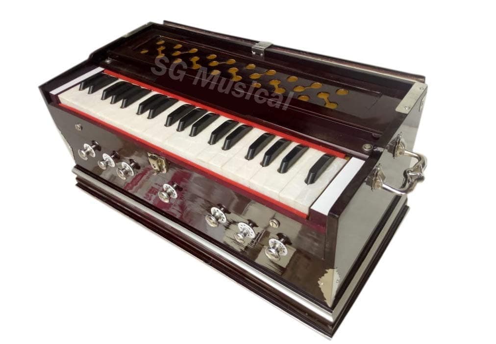 SG MUSICAL Harmonium 3 1/4 Octave Double Bellow 39 Keys 7 Stopper Bass Male Reed high sound