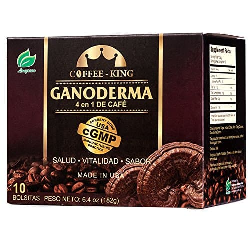 Ganoderma Coffee - Instant 4-in-1 Reishi Coffee(10 Sachets). Nutritious and Delicious Coffee with All-Natural Ganoderma Lucidum Extract Supplement. Non Dairy, Lactose, Salt and Sweeteners Included