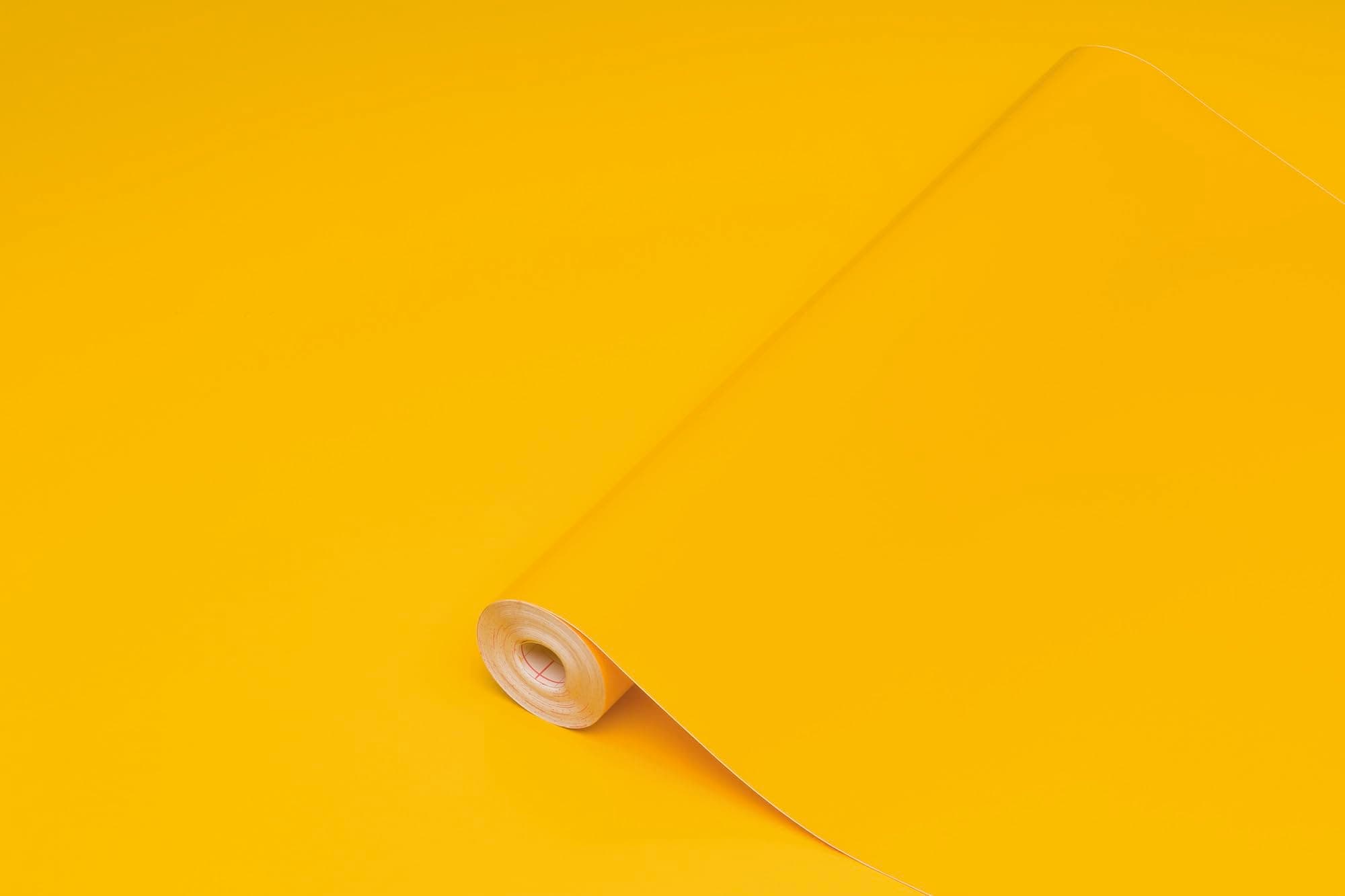 d-c-fix Vinyl wrap Banana Yellow Gloss Plain 45 cm x 2 m - Sticky Back Plastic roll for Furniture, Kitchen & cupboards - Contact Paper Sticker self Adhesive Film