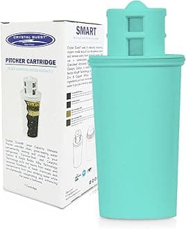 Crystal Quest Alkalizing Water Filter Pitcher Cartridge – Advanced Filtration for Clean, Healthy Water, Removes Contaminants, Long-Lasting Design, Easy Installation, 2,000 Gallon Capacity