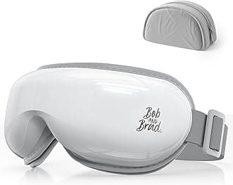 Bob and Brad Eye Massager with Heat Compression and Music, Rechargeable EyeOasis 3 Heated Eye Mask for Relieve Puffy & Dry Eyes, Electric Sleep Mask Improve Sleeping