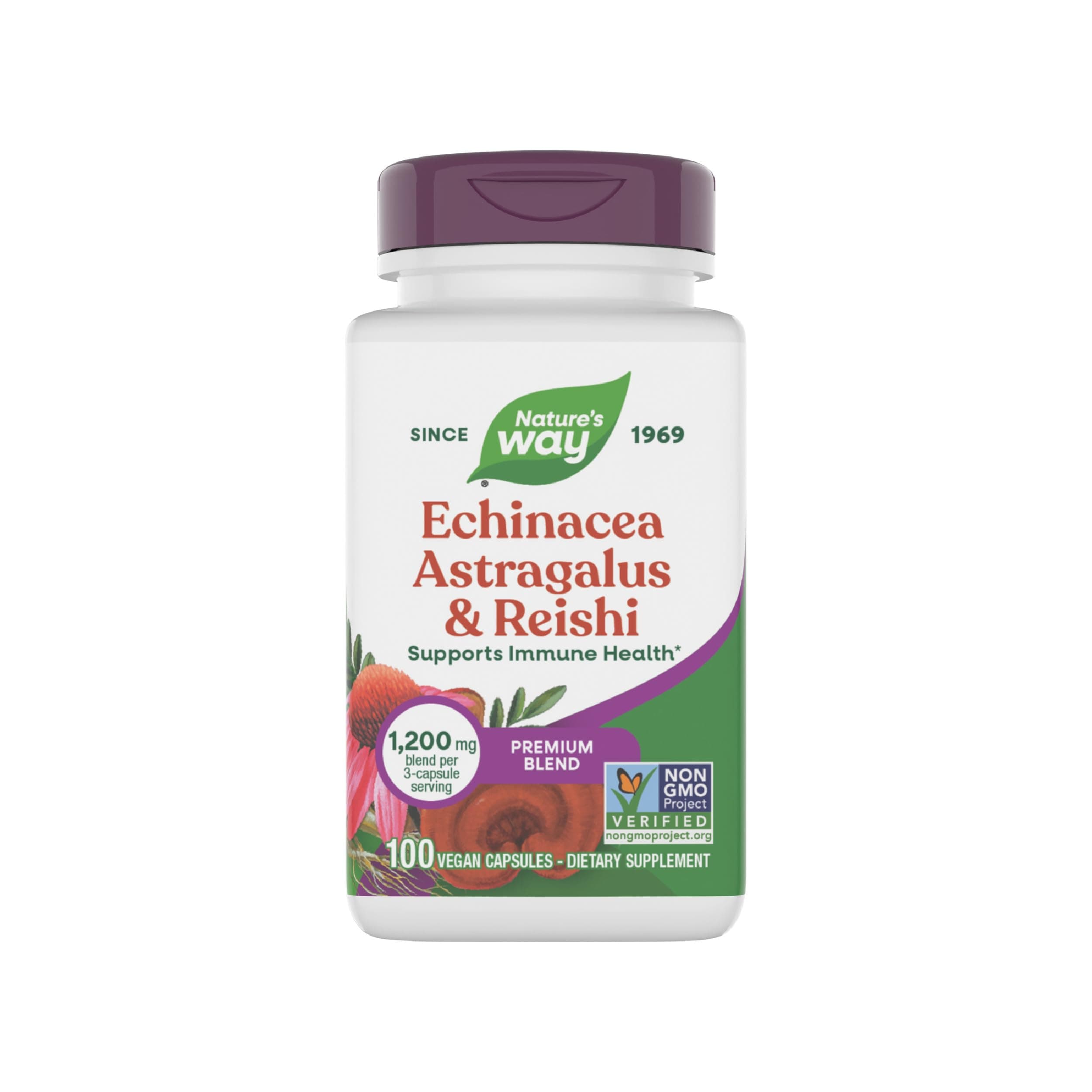 Nature's Way Echinacea Astragalus Reishi (100 Capsules)