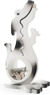 Wooden Dog Piggy Bank for Kids Boys & Girls, Wood Interactive Coin Bank with Clear Belly, Saving Money Toy, Educational Gift for Toddlers Birthday & Decor