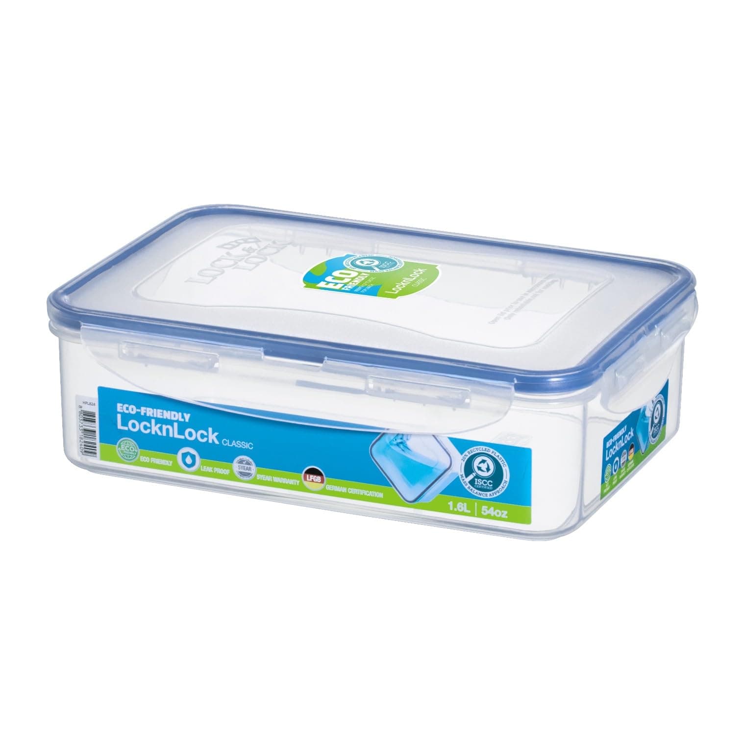 Hpl824 Airtight Rectangular Food Storage Container 54.10-Oz / 6.76-Cup