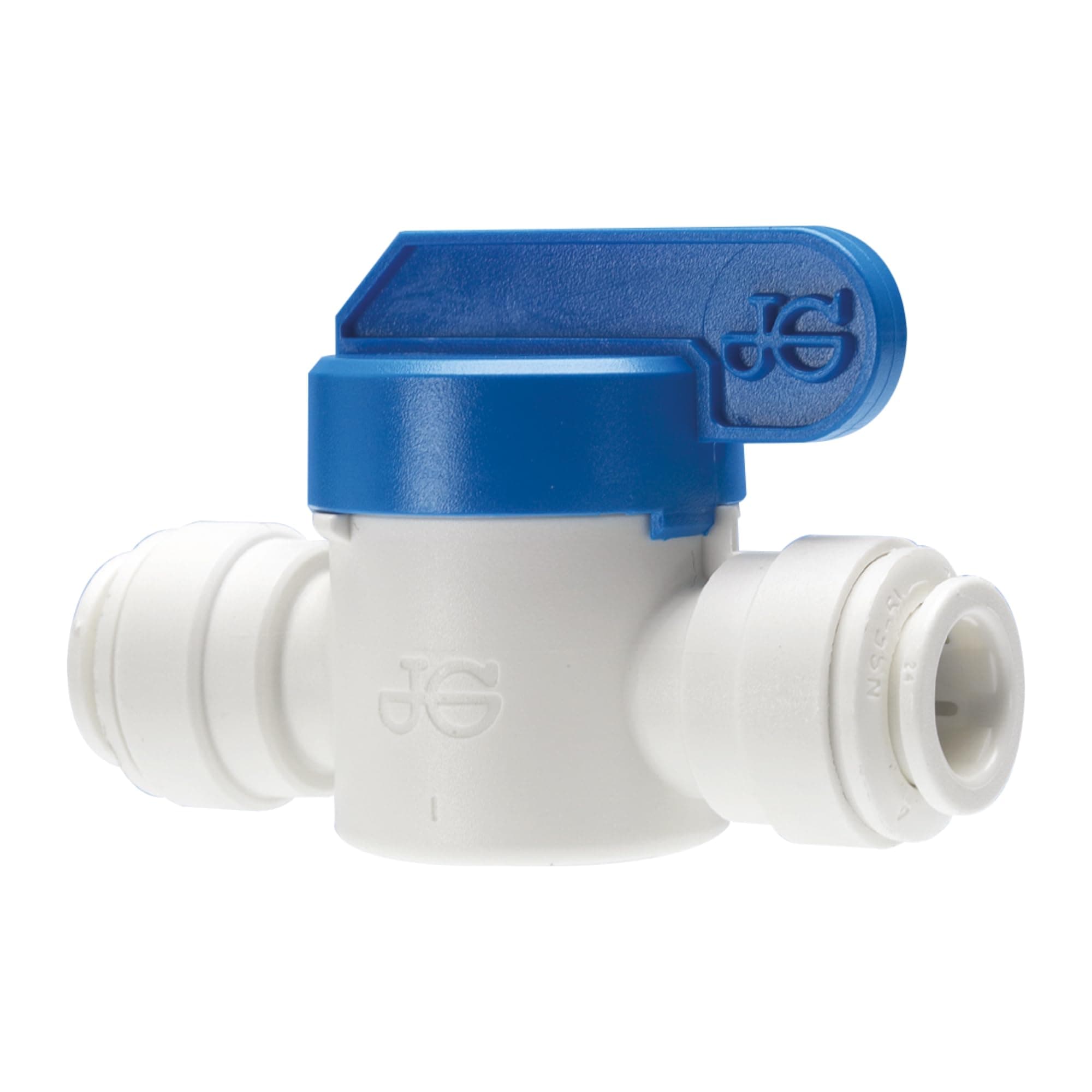 PPSV041212WP Plastic Push Shut Off Valve, White, 3/8 in. Tube OD
