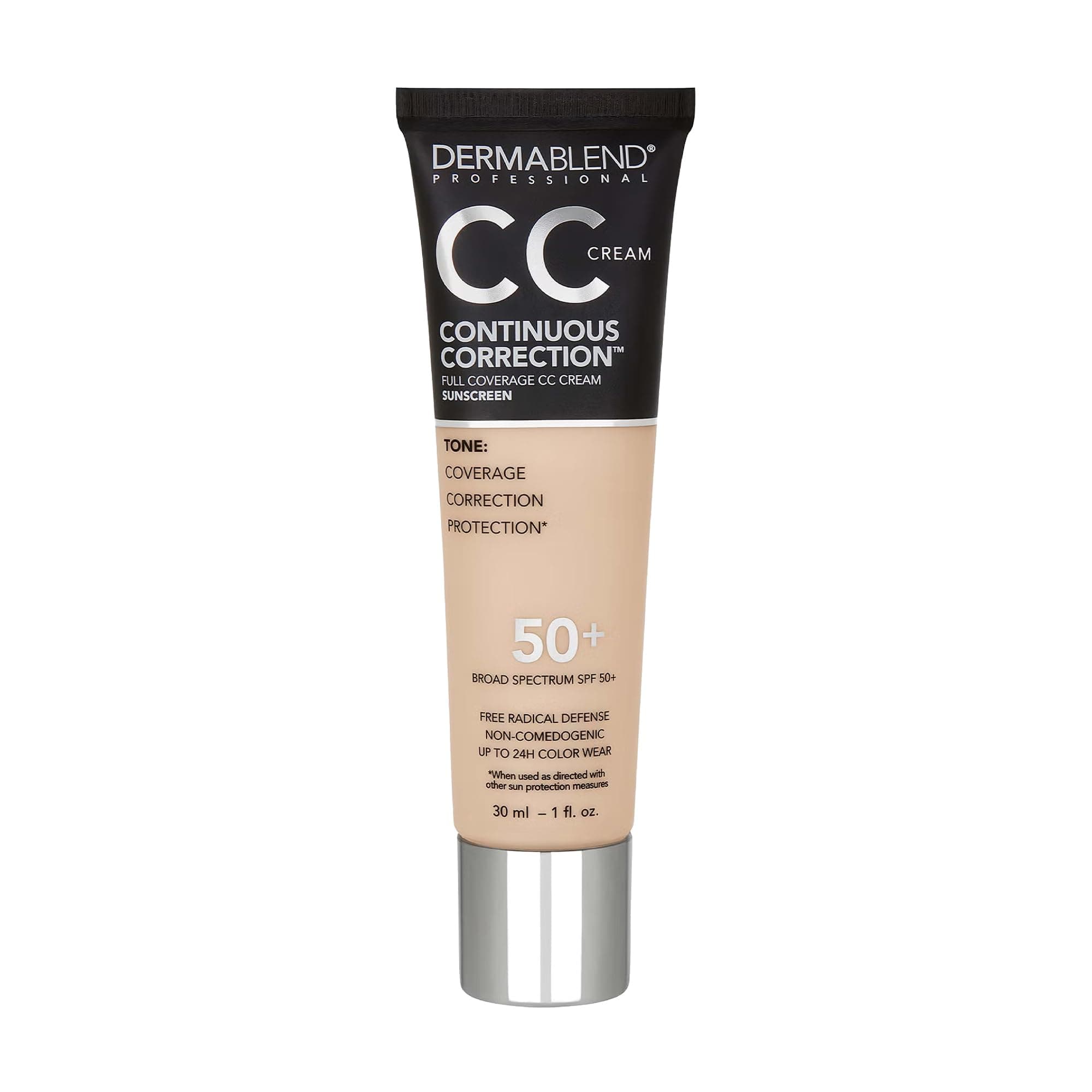 Continuous Correction Tone-Evening CC Cream Foundation SPF 50+, Full Coverage Foundation Makeup & Color Corrector, Oil-Free