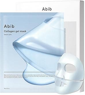 Abib Collagen Gel Mask Sedum Jelly 4 Sheets (Hydrating) I Korean Vegan Collagen, Cooling Hydrating Hyaluronic Acid Hydrogel Face Mask Skin Care