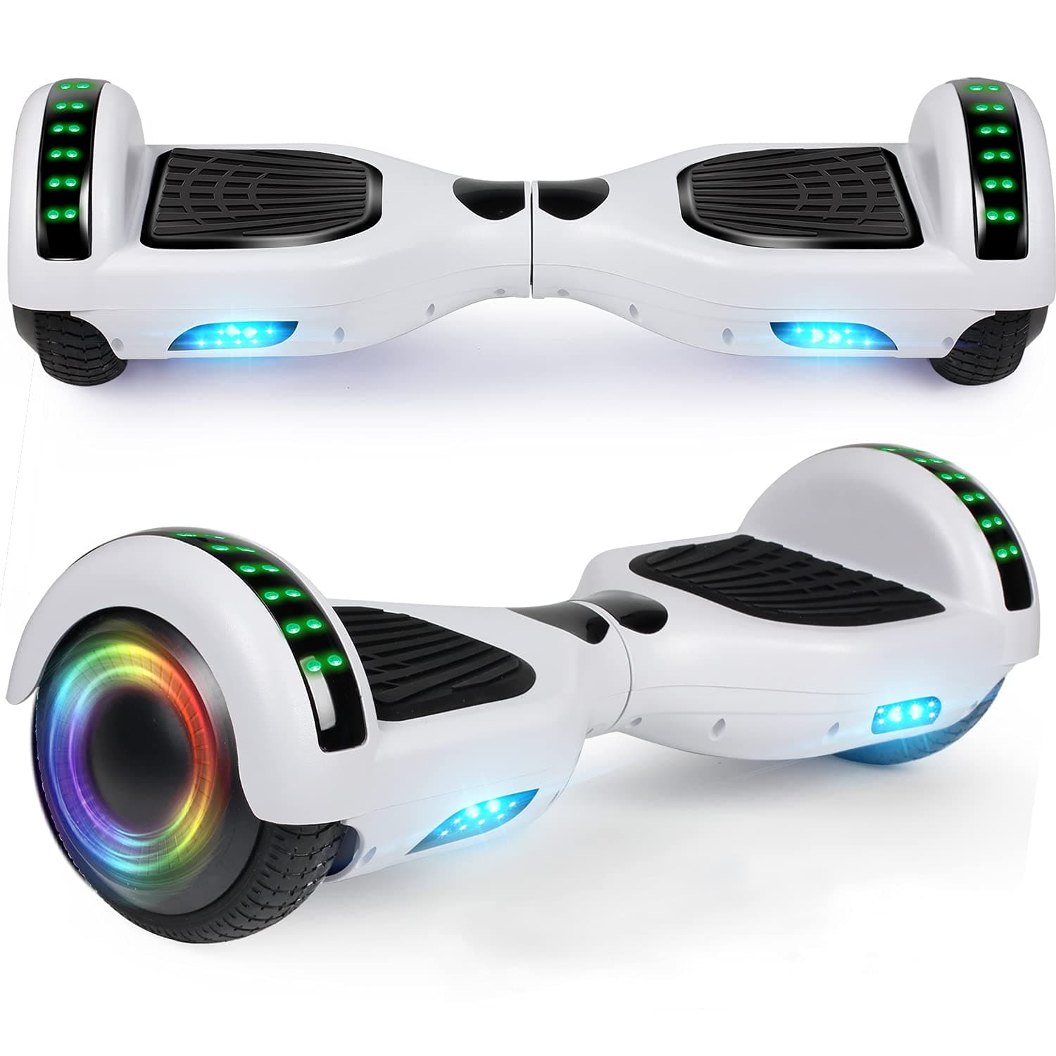 Hoverboard, 6.5" Self Balancing Scooter Hover Board with Bluetooth Wheels LED Lights for Kids Adults