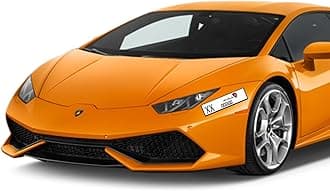 Side Mini Car Number Plate 2 pcs Luxurious Sport License Frame – Decorative Mini Car Plate Cover for Vehicles Dubai, Abu Dhabi,Sharjah,Ajman,Fujairah & Ras Al Khaimah Set of 2 إطار لوحة سيارة